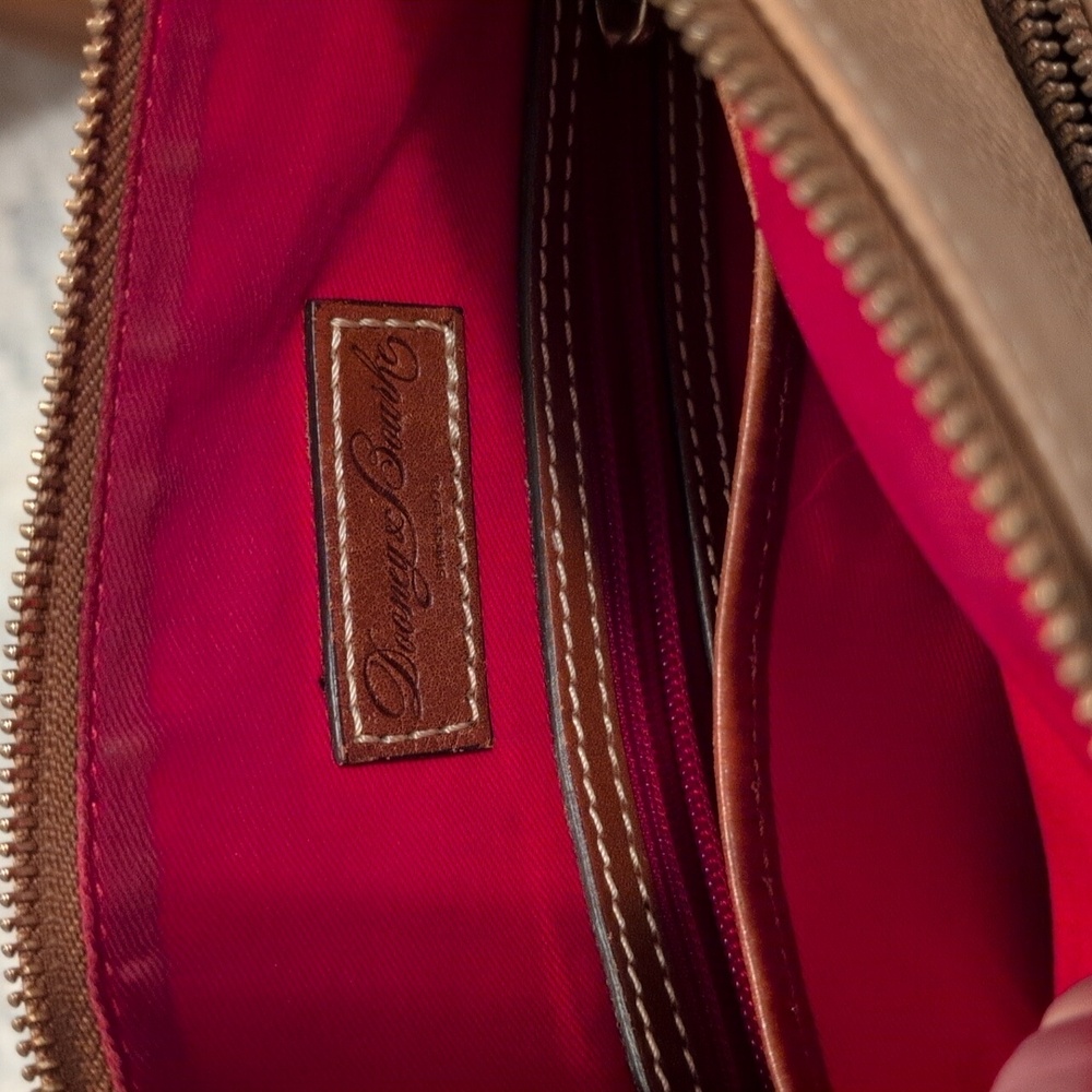 Dooney & Bourke Brown and Tan Leather Crossbody Bag - Picture 2 of 12